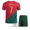 Officiële Voetbalshirt + Korte Broek Portugal Cristiano Ronaldo 7 Thuis WK 2022 - Kids